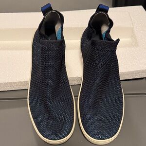 Rothy's Navy and Cream Slip-On Flats